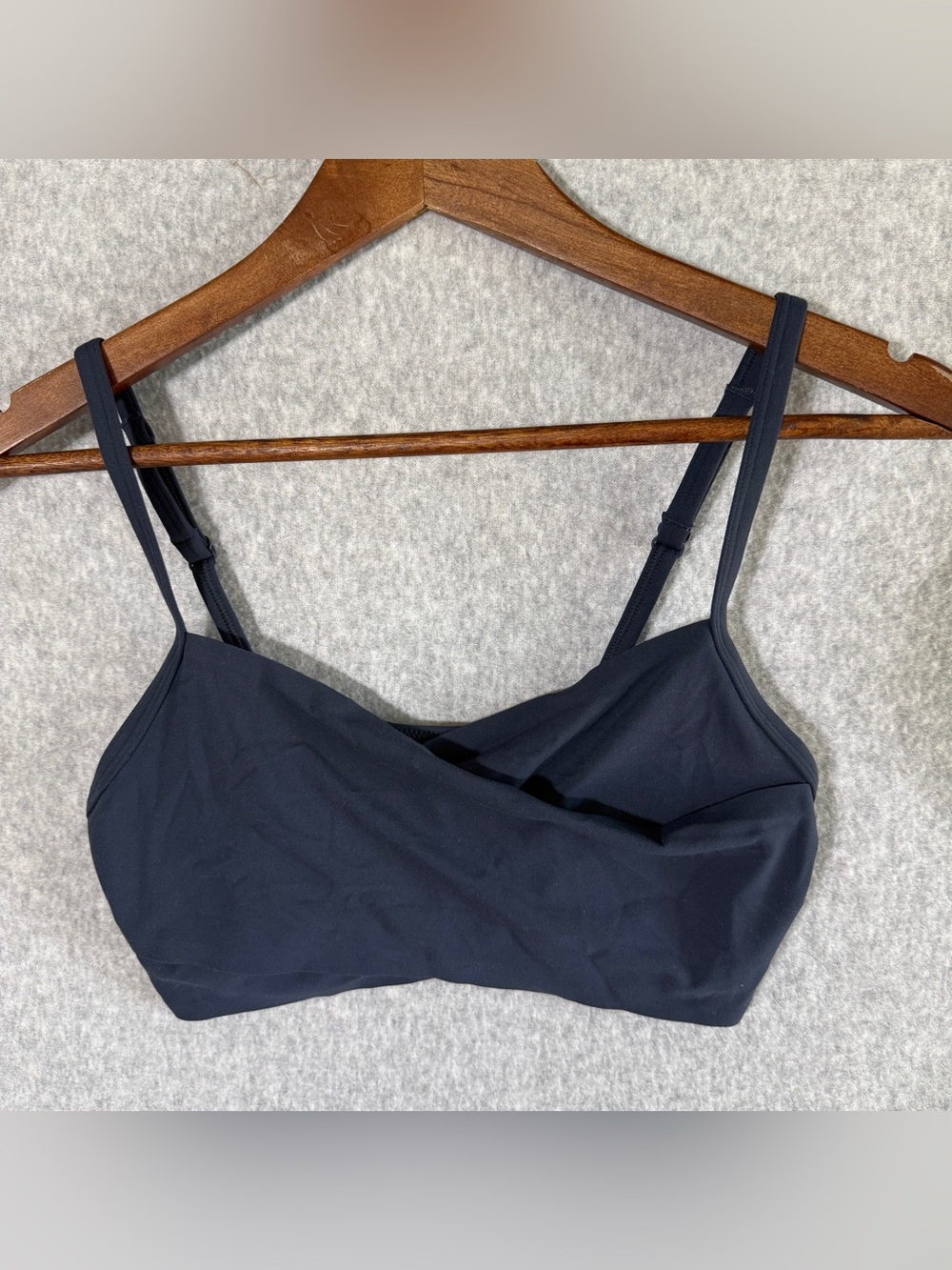 all in motion Navy Stretch Crossover Bralette